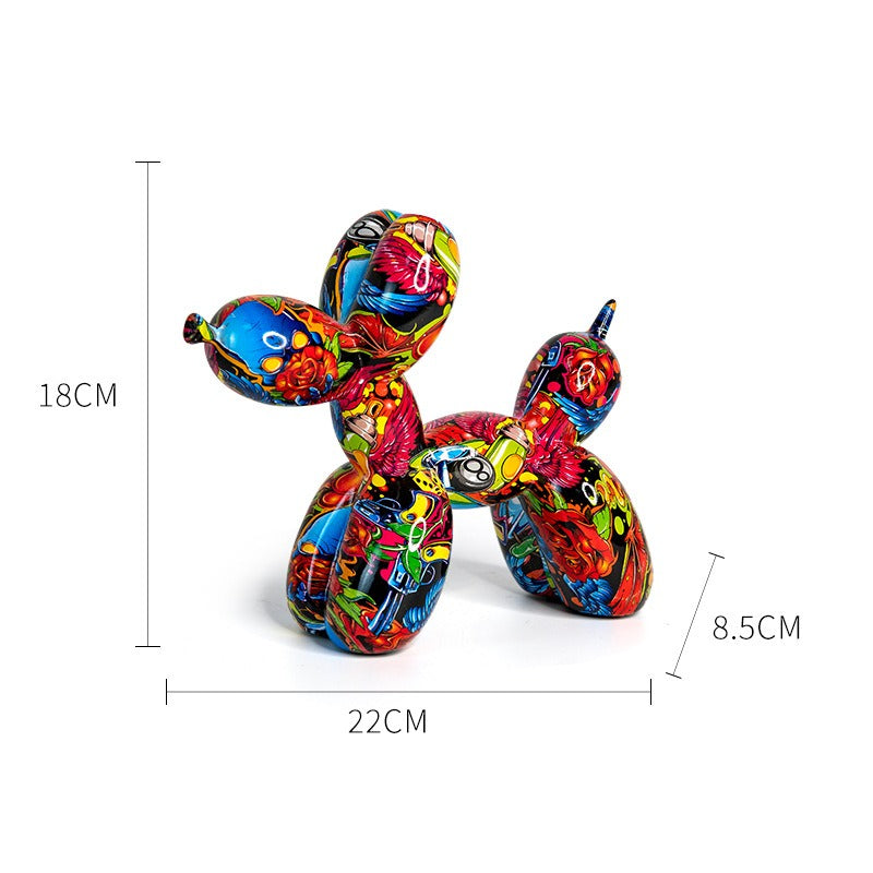 Balloon Dog Resin Ornaments Creative European-Style Home Living Room Soft Furnishing Crafts Desktop Decorations