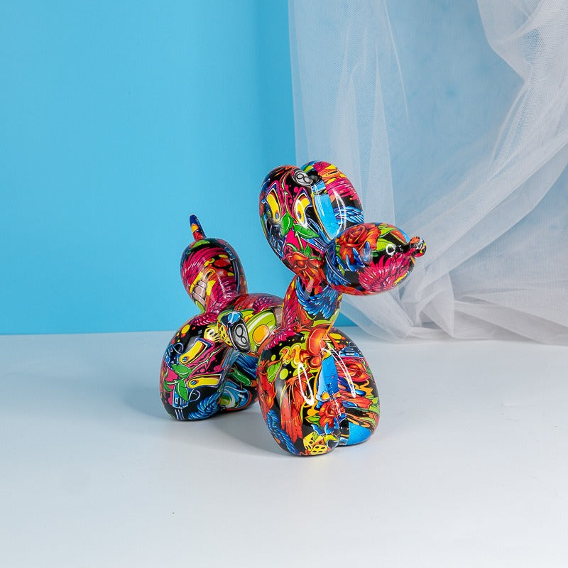 Balloon Dog Resin Ornaments Creative European-Style Home Living Room Soft Furnishing Crafts Desktop Decorations