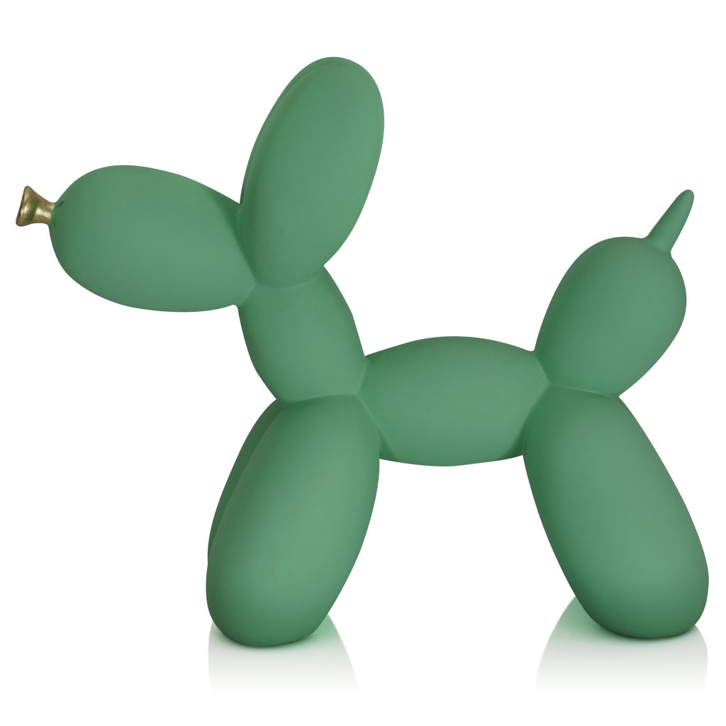 Simple green balloon dog home decoration