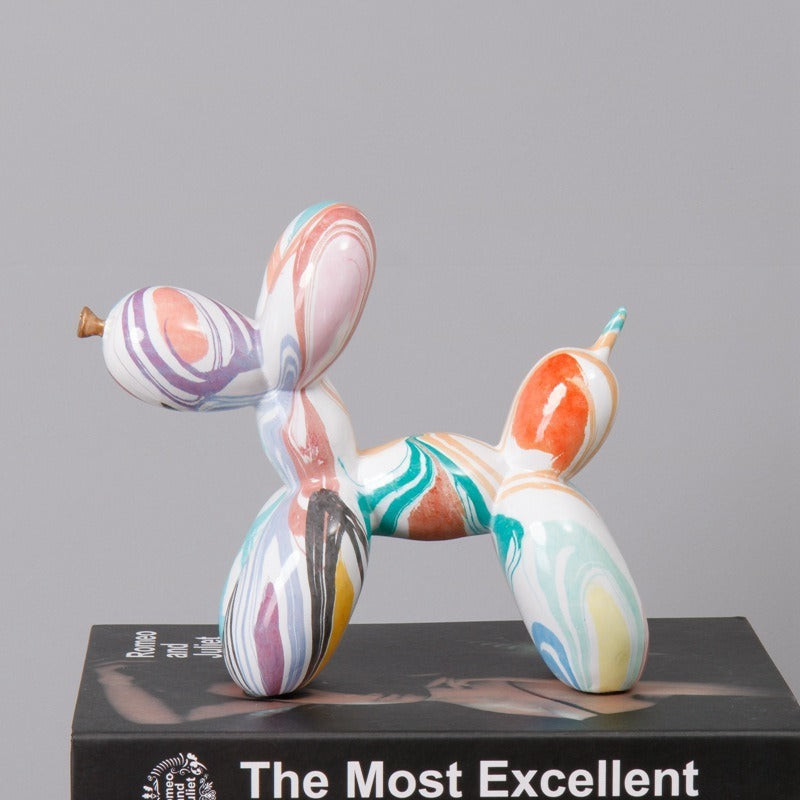 Fluid Balloon Dog Resin Decoration Creative Living Room Home Crafts Desktop Decoration