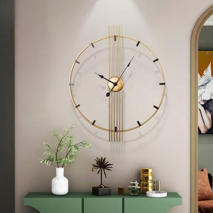 60CM Retro Decorative Wall Clock Iron Art Creative Unique Clock