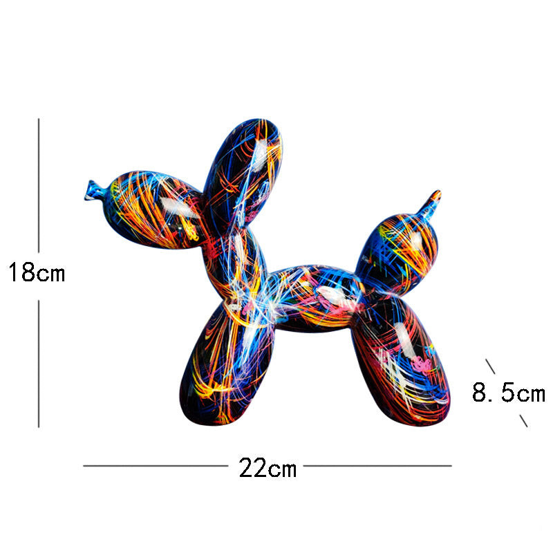 Balloon Dog Resin Ornaments Creative European-Style Home Living Room Soft Furnishing Crafts Desktop Decorations