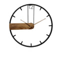 Creative Wall Clock for Living Room, Solid Wood and Metal Artistic Decorative Clock