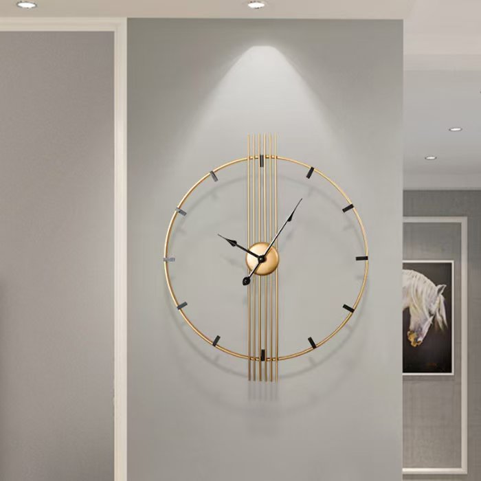 60CM Retro Decorative Wall Clock Iron Art Creative Unique Clock