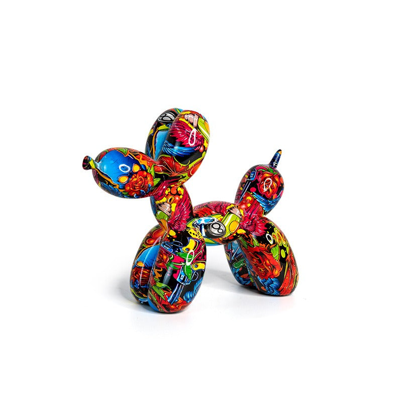 Balloon Dog Resin Ornaments Creative European-Style Home Living Room Soft Furnishing Crafts Desktop Decorations