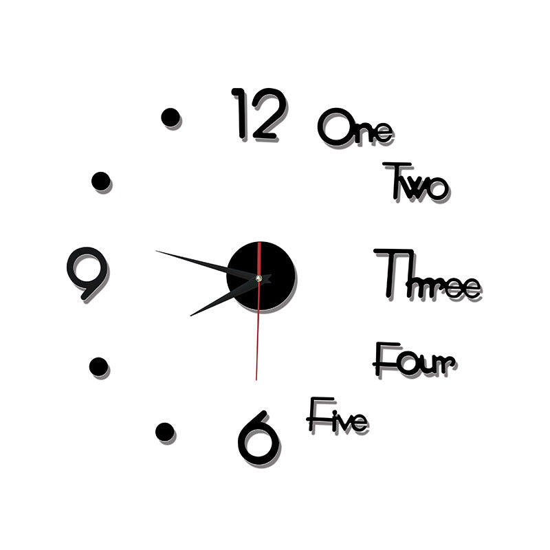 Acrylic Wall Clock Mirror Wall Sticker Clock Home Background Wall Living Room Decorative Clock