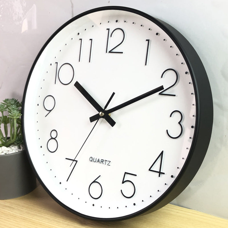 8-inch 20cm Wall Clock, 3D Quartz Wall Clock for Living Room, Hanging Wall Clock, Wall Mounted Clock