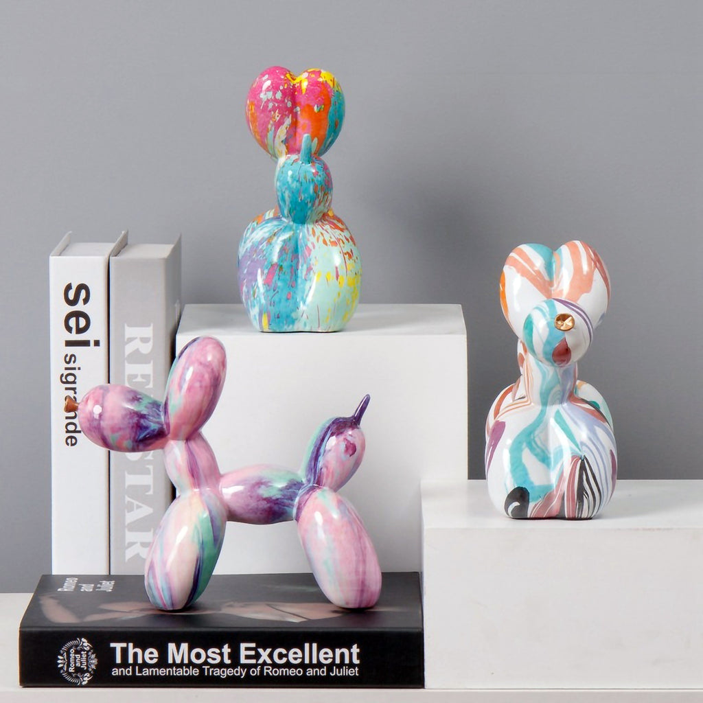 Fluid Balloon Dog Resin Decoration Creative Living Room Home Crafts Desktop Decoration