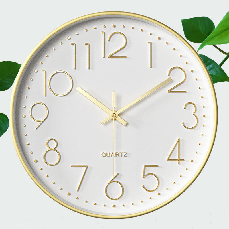 8-inch 20cm Wall Clock, 3D Quartz Wall Clock for Living Room, Hanging Wall Clock, Wall Mounted Clock