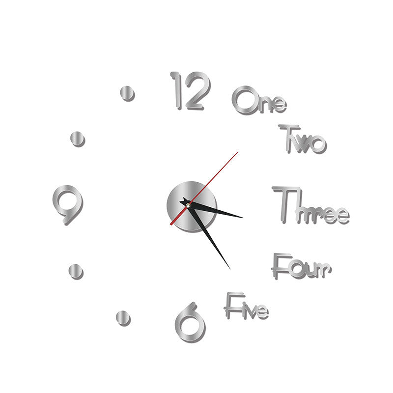 Acrylic Wall Clock Mirror Wall Sticker Clock Home Background Wall Living Room Decorative Clock