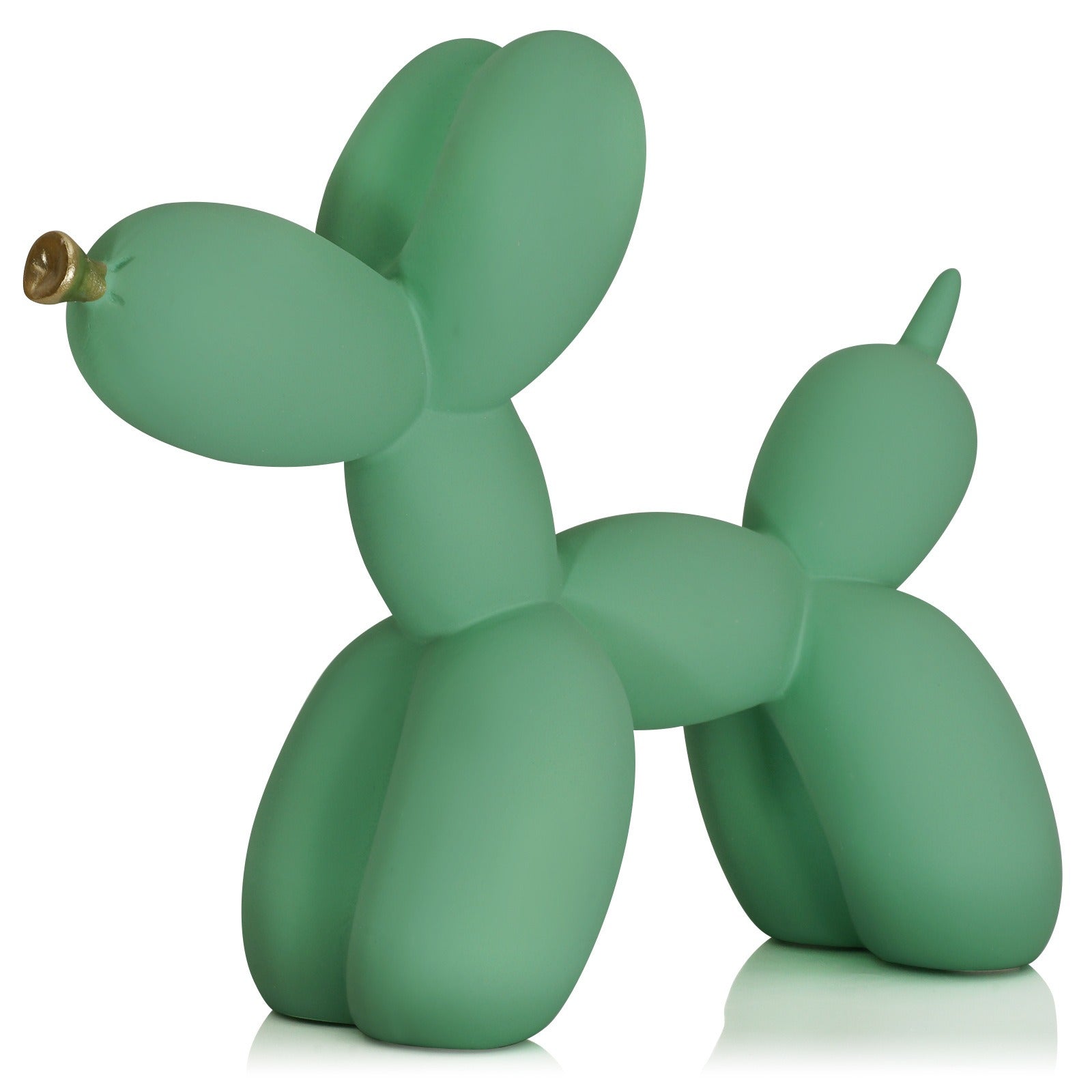 Simple green balloon dog home decoration