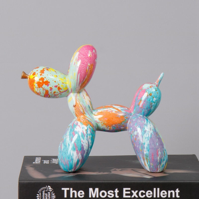 Fluid Balloon Dog Resin Decoration Creative Living Room Home Crafts Desktop Decoration