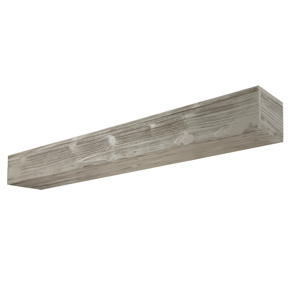 60" Rustic Wood Fireplace Mantel,Wall-Mounted & Floating Shelf for Home Decor grey