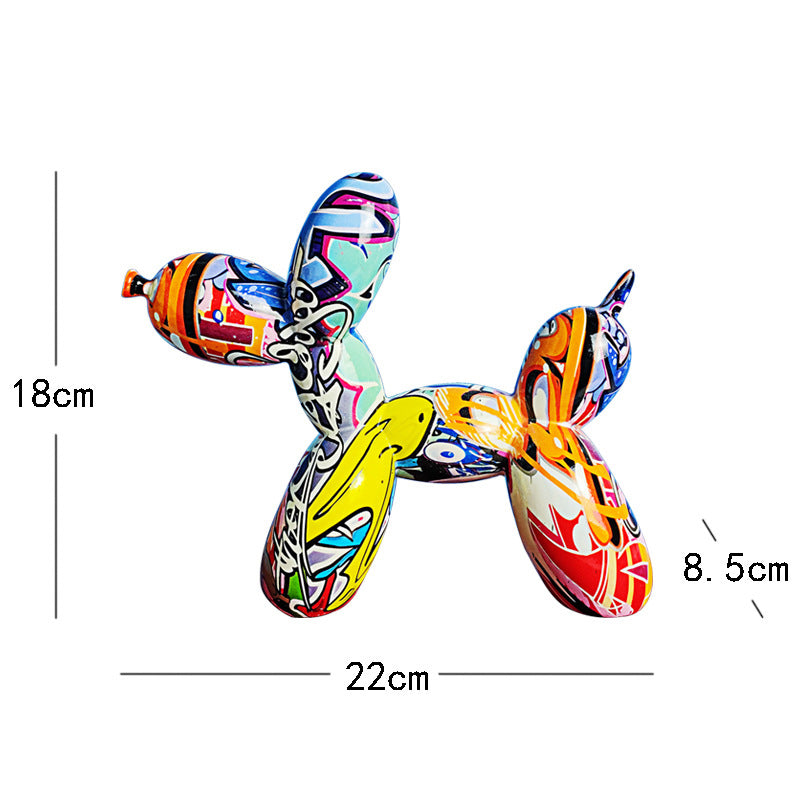 Balloon Dog Resin Ornaments Creative European-Style Home Living Room Soft Furnishing Crafts Desktop Decorations