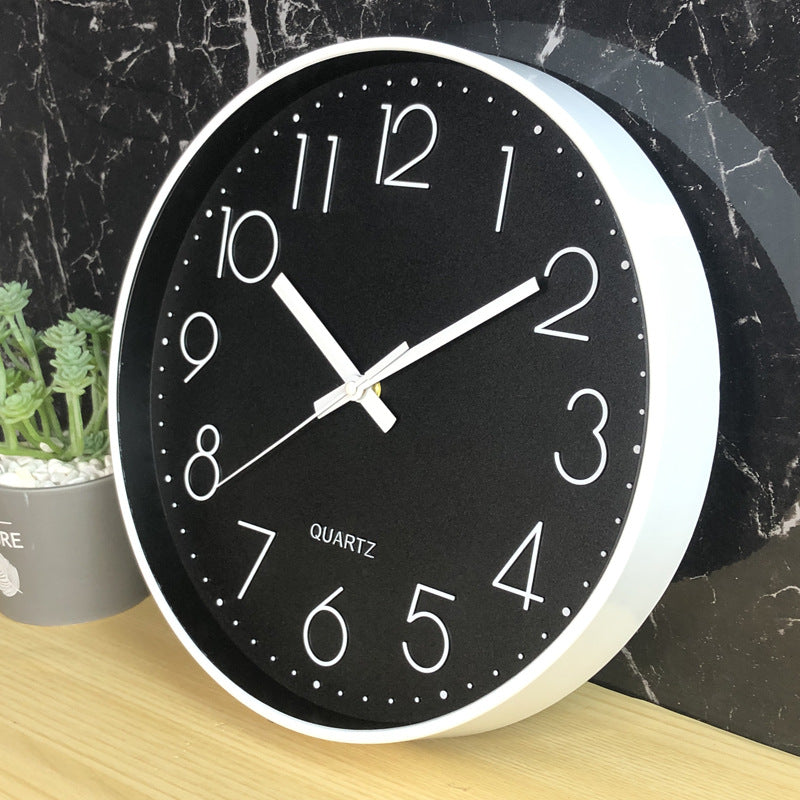 8-inch 20cm Wall Clock, 3D Quartz Wall Clock for Living Room, Hanging Wall Clock, Wall Mounted Clock
