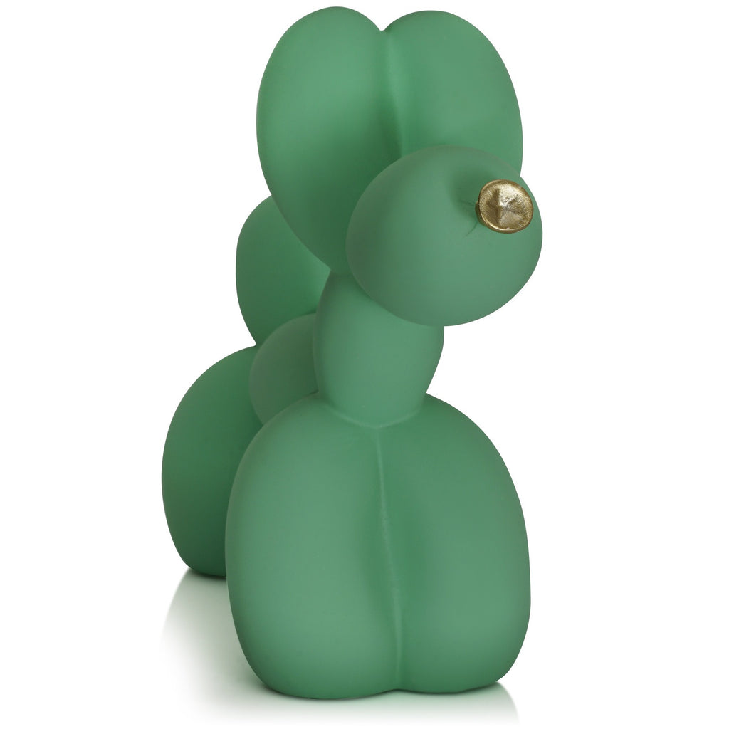 Simple green balloon dog home decoration